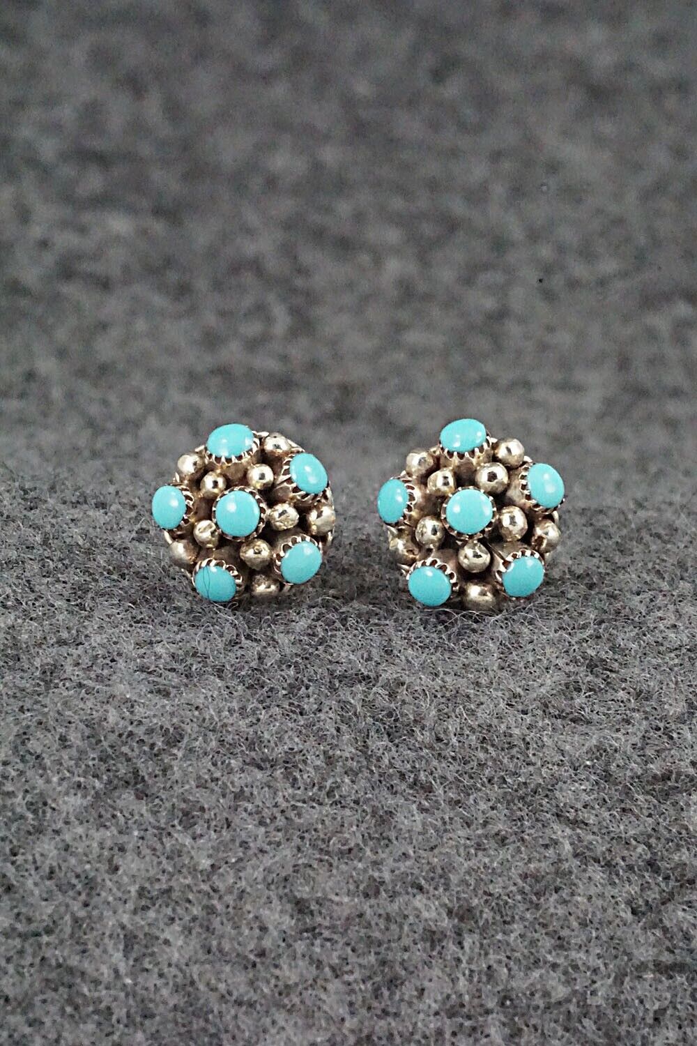 Turquoise & Sterling Silver Earrings - Dickie Charlie