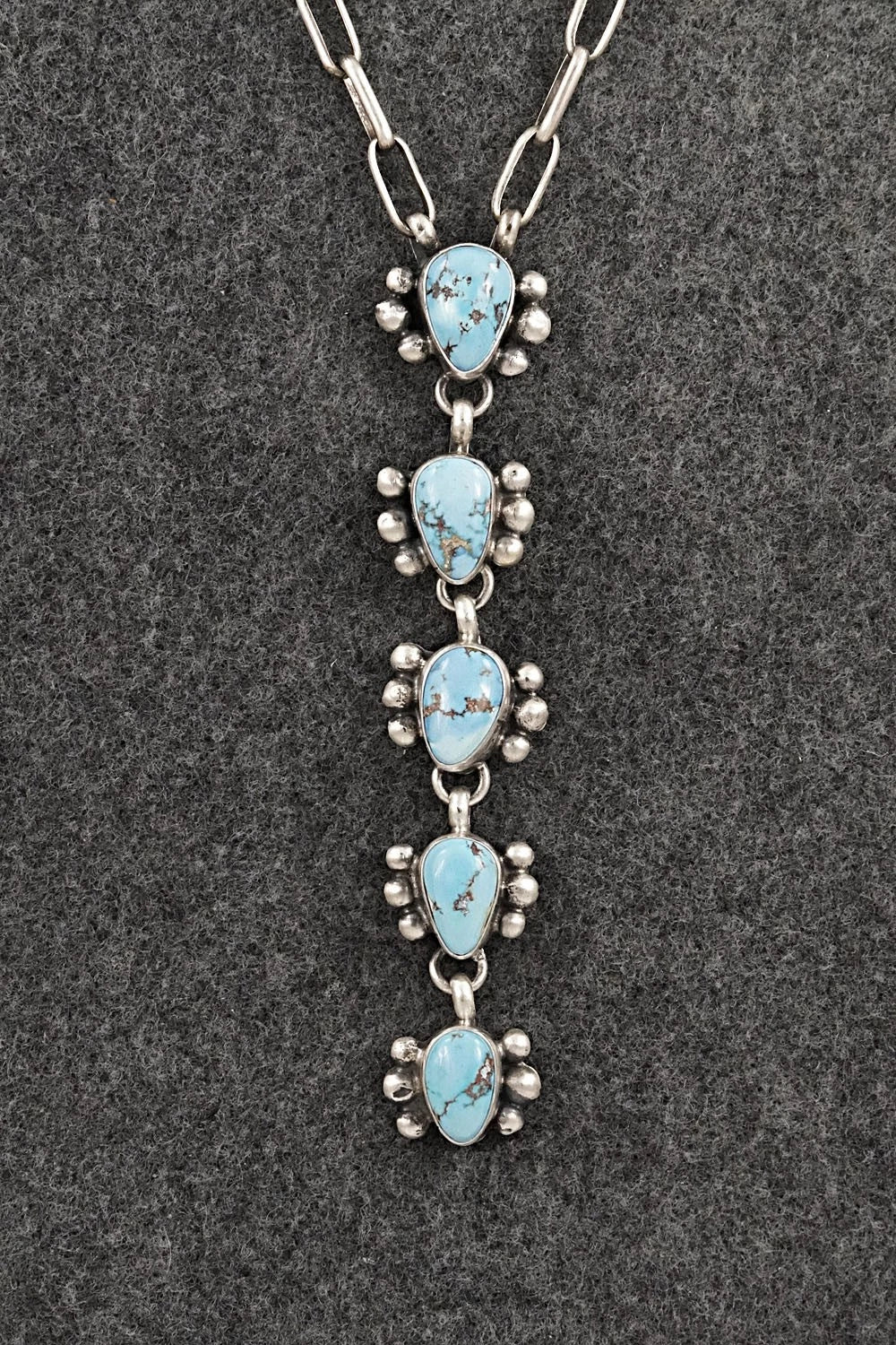 Turquoise & Sterling Silver Necklace - Bobby Johnson