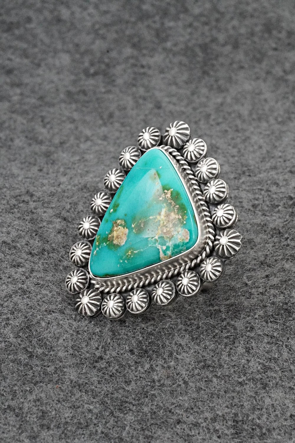 Turquoise & Sterling Silver Ring - Michael Calladitto - Size 9.5