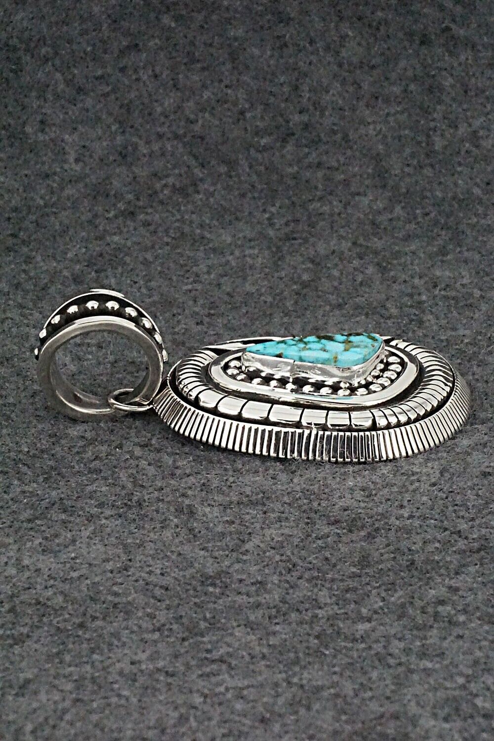 Turquoise & Sterling Silver Pendant - Jonathan Nez