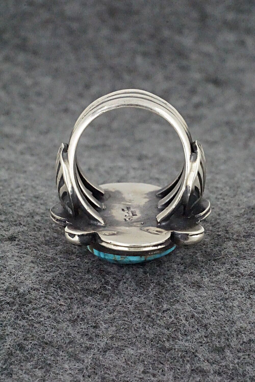 Turquoise & Sterling Silver Ring - Gilbert Tom - Size 9