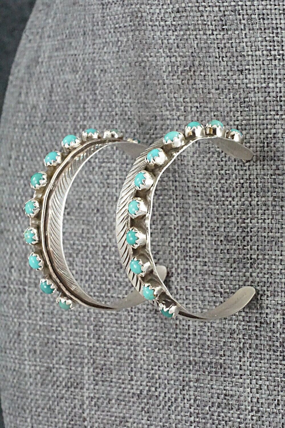 Turquoise and Sterling Silver Earrings - Aaron Davis