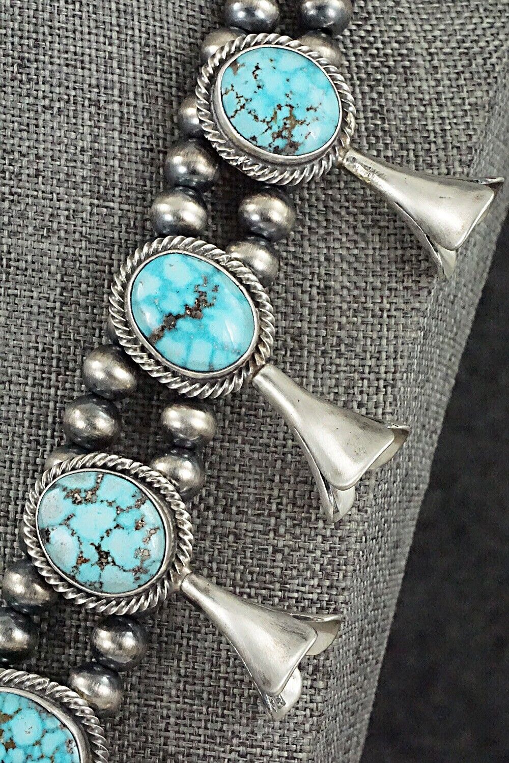 Turquoise & Sterling Silver Squash Blossom Set - Randy Boyd