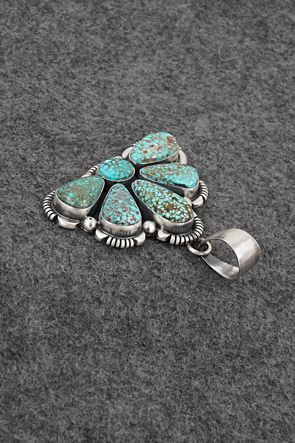 Turquoise & Sterling Silver Pendant - Mark Yazzie
