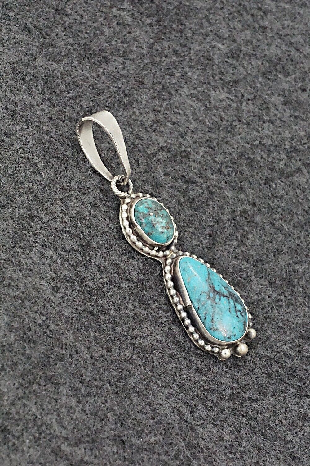 Turquoise & Sterling Silver Pendant - Jimmy Garcia