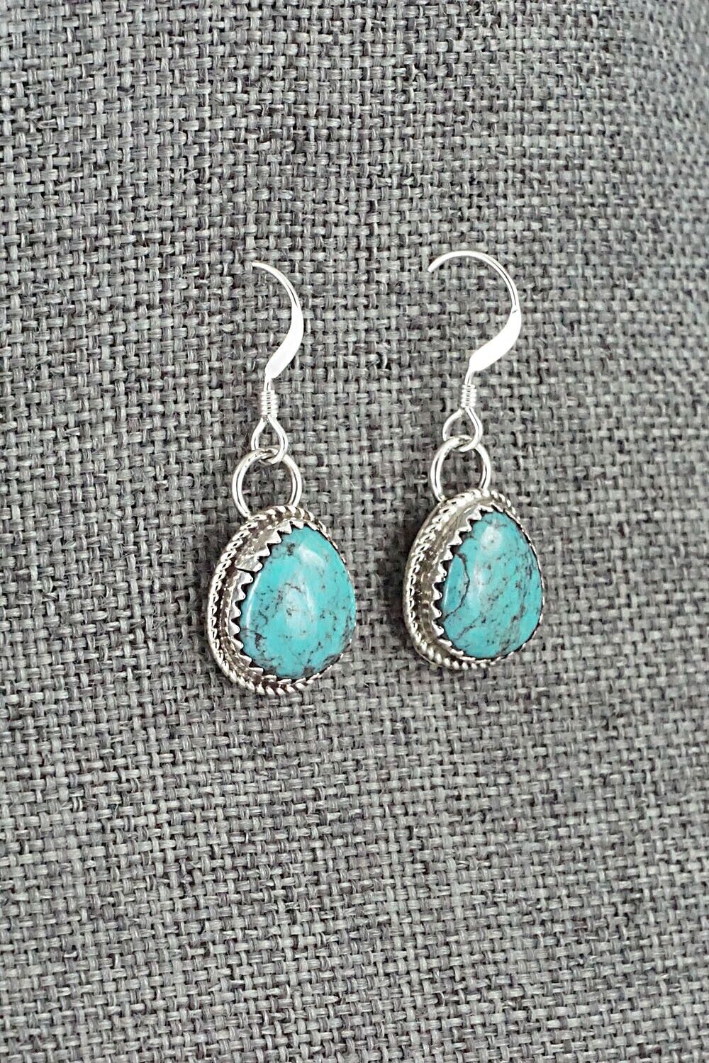 Turquoise & Sterling Silver Earrings - Ernest Hawthorne