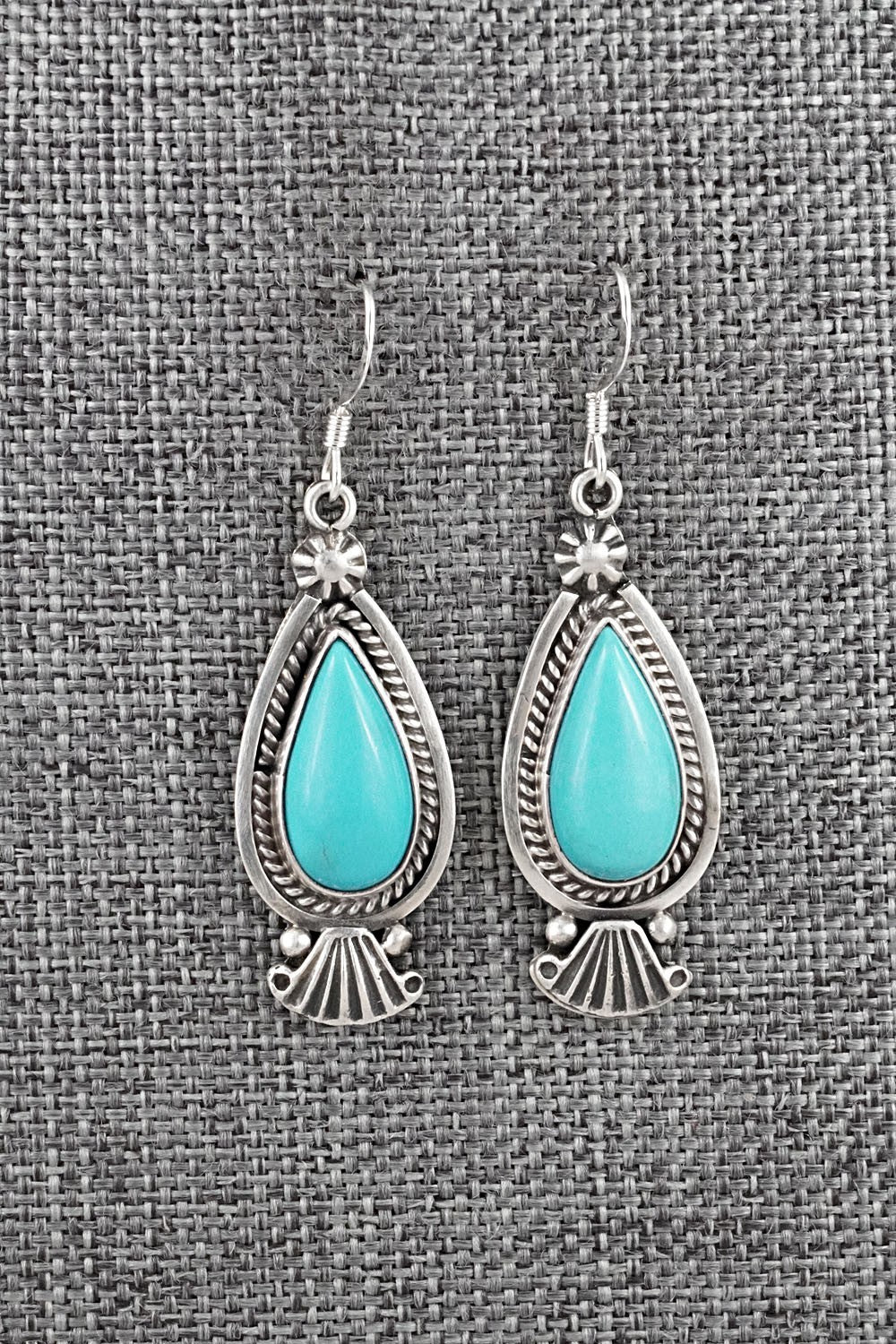 Turquoise & Sterling Silver Earrings - Verley Betone