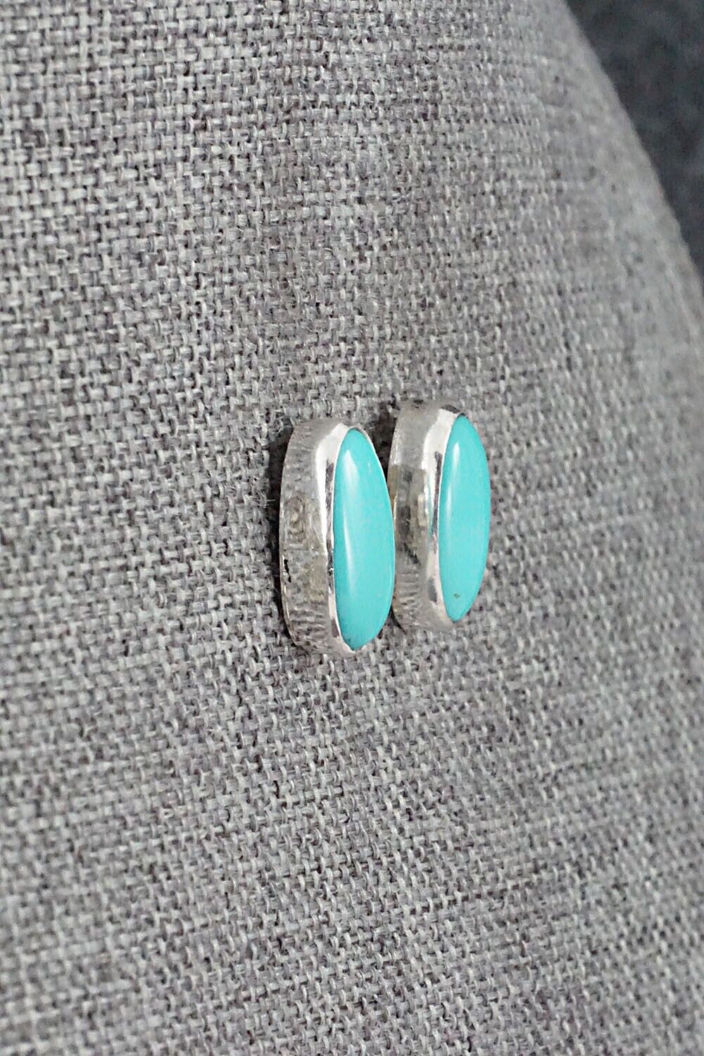 Turquoise & Sterling Silver Earrings - Marco Begaye