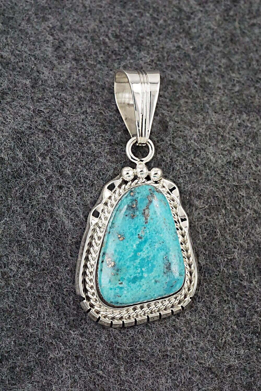 Turquoise & Sterling Silver Pendant - Samuel Yellowhair