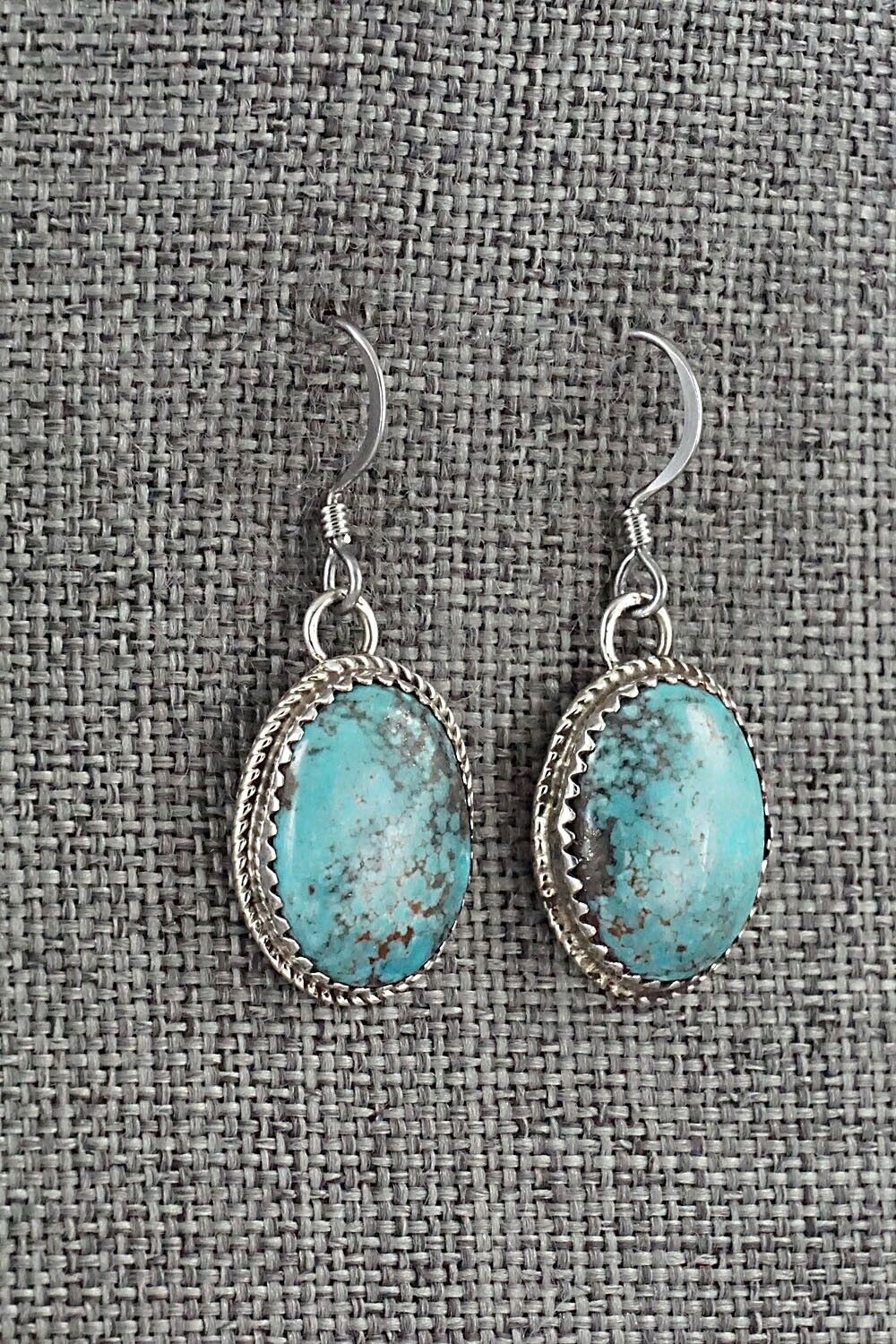 Turquoise & Sterling Silver Earrings - Ernest Hawthorne
