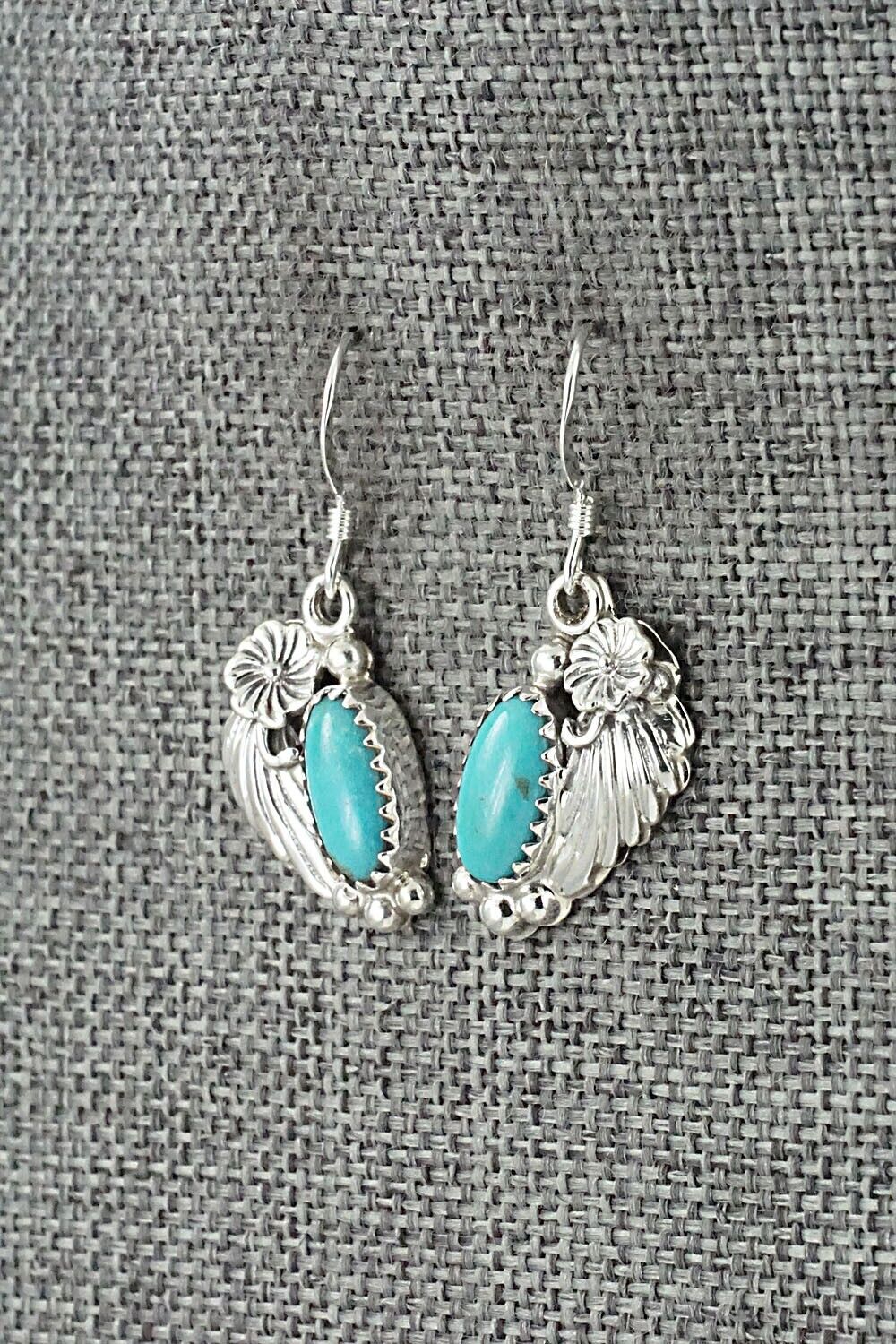 Turquoise and Sterling Silver Earrings - Andrew Vandever
