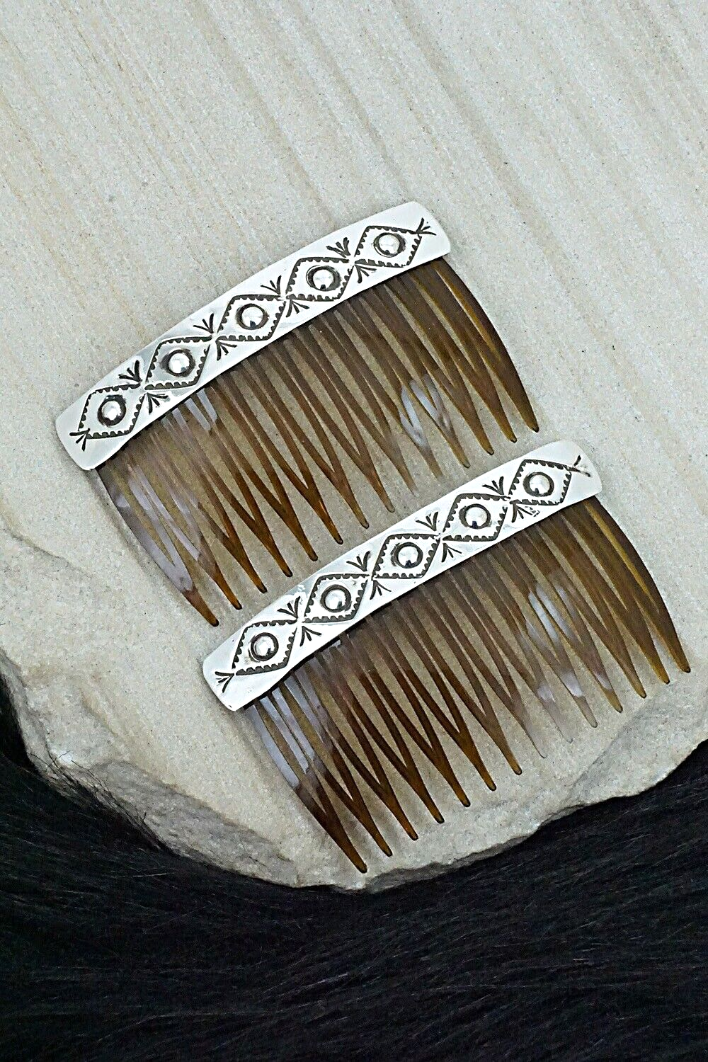 Sterling Silver Hair Combs - Jennie Blackgoat