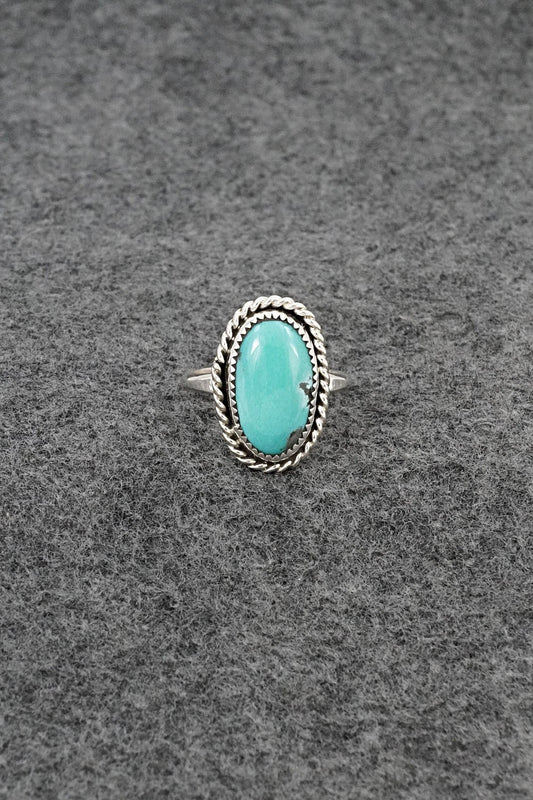 Turquoise & Sterling Silver Ring - Darius Arviso - Size 8.25