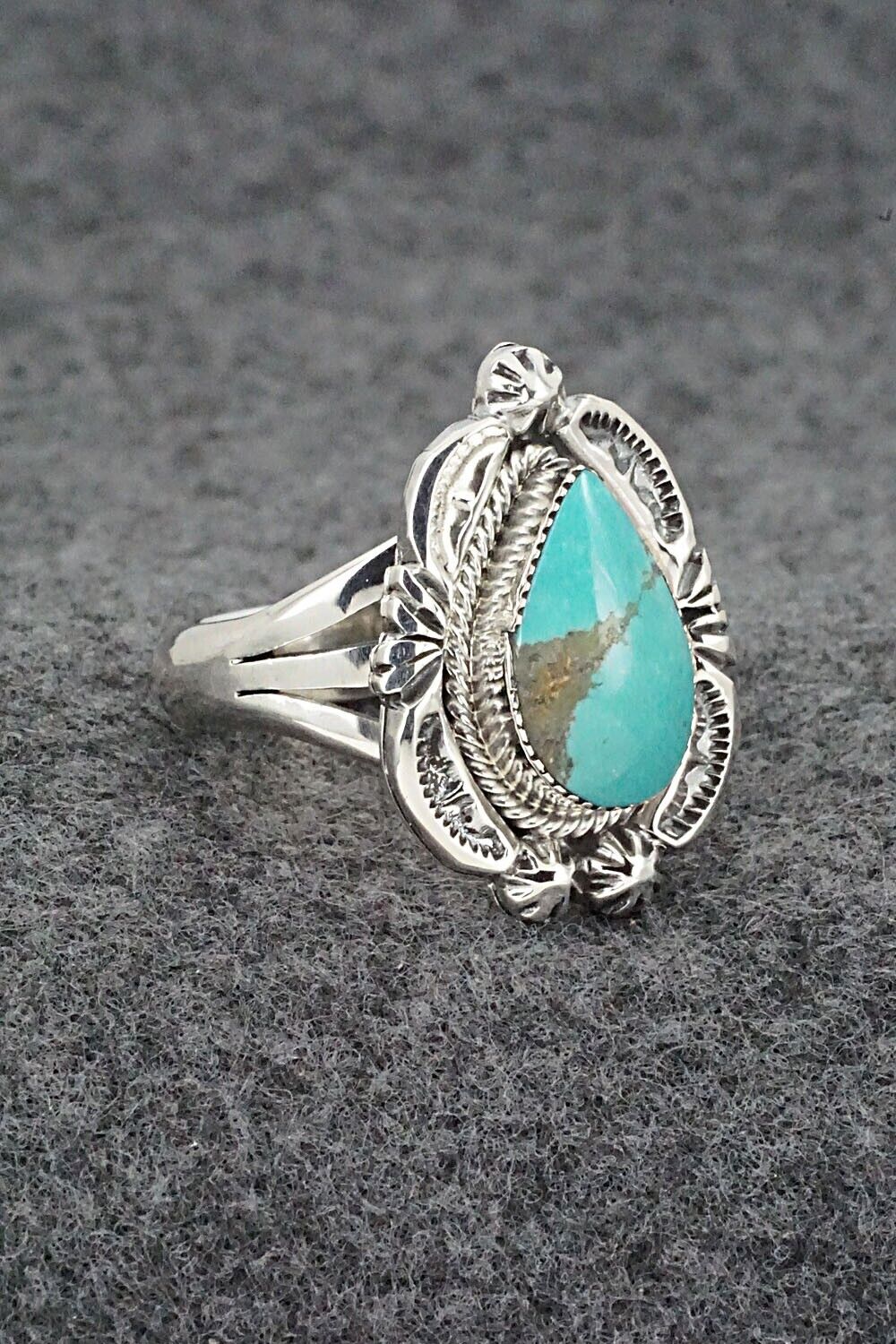 Turquoise & Sterling Silver Ring - Irvin Tsosie - Size 9