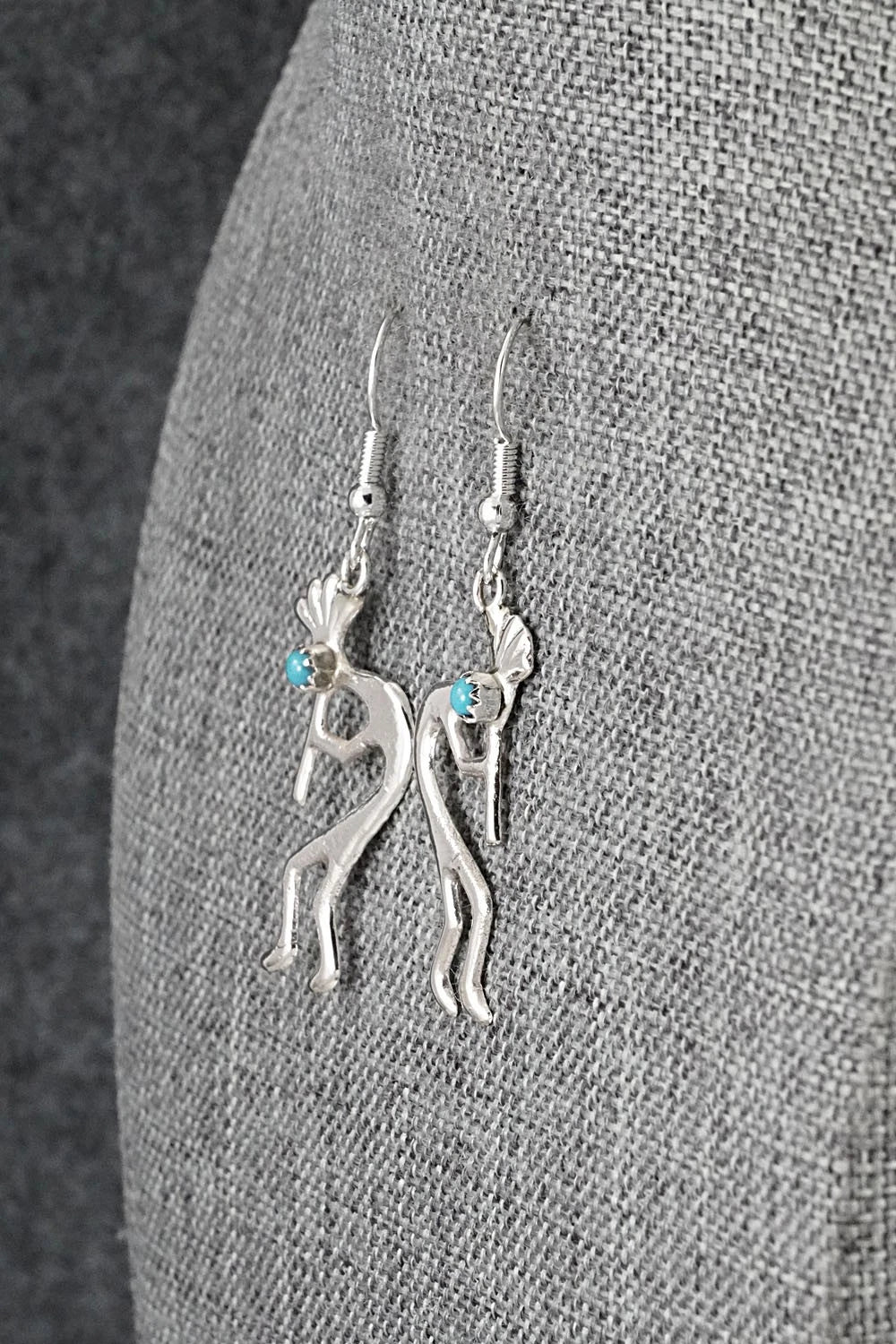 Turquoise and Sterling Silver Earrings - Lorraine Chee