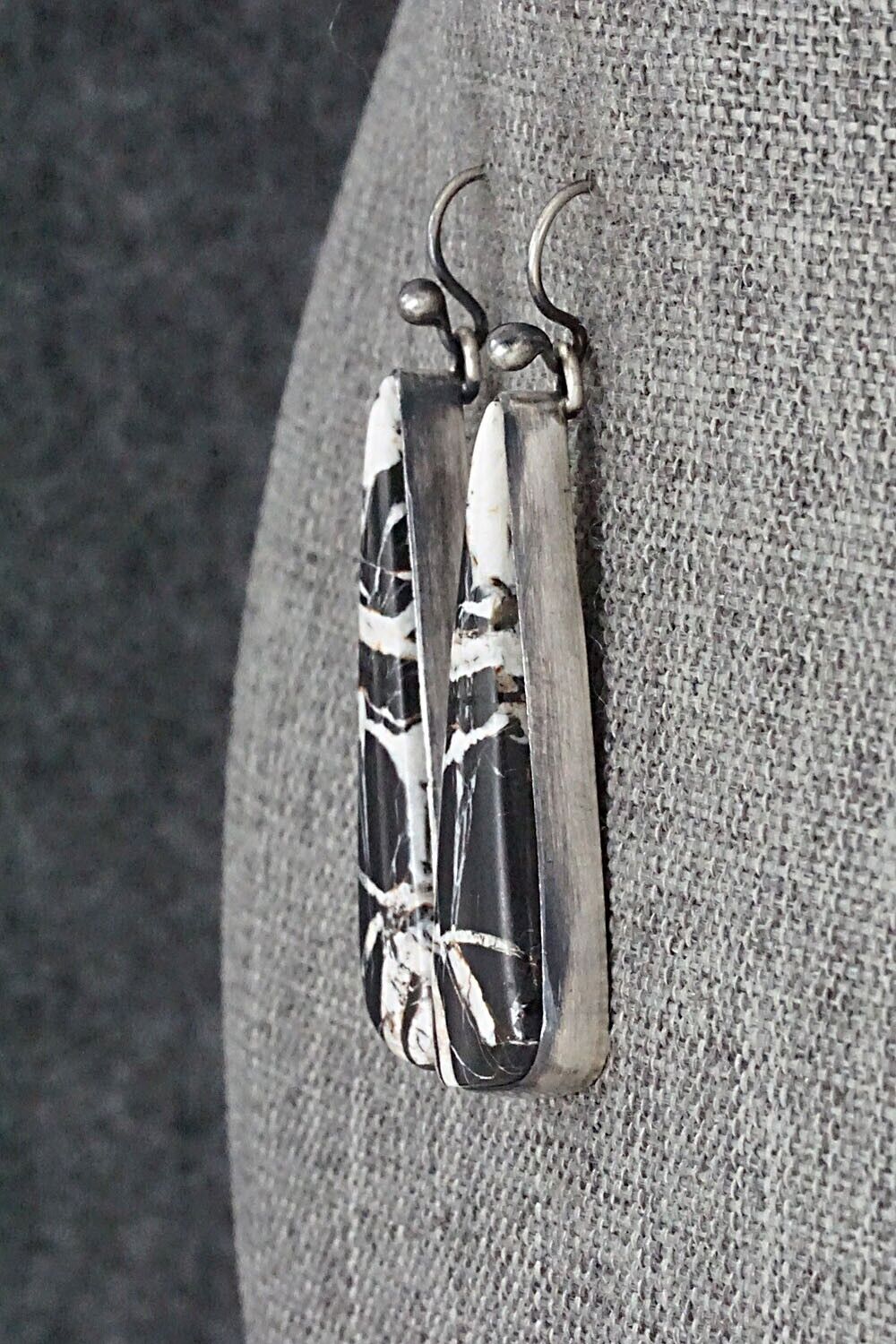 White Buffalo & Sterling Silver Earrings - Lupita Barbone