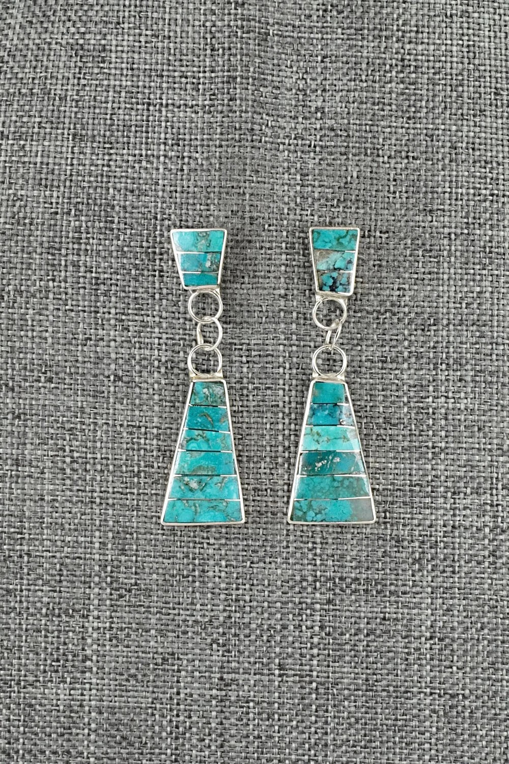 Turquoise and Sterling Silver Earrings - Michelle Haloo