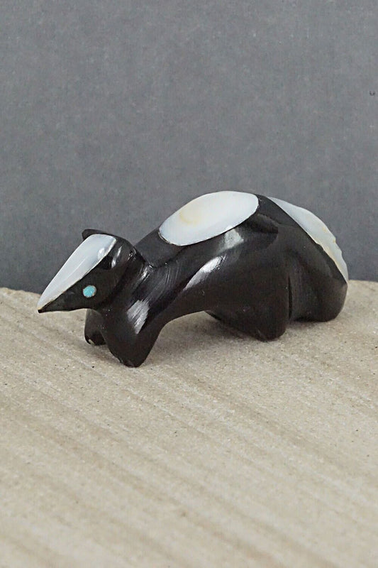 Skunk Zuni Fetish Carving - Calvert Bowannie