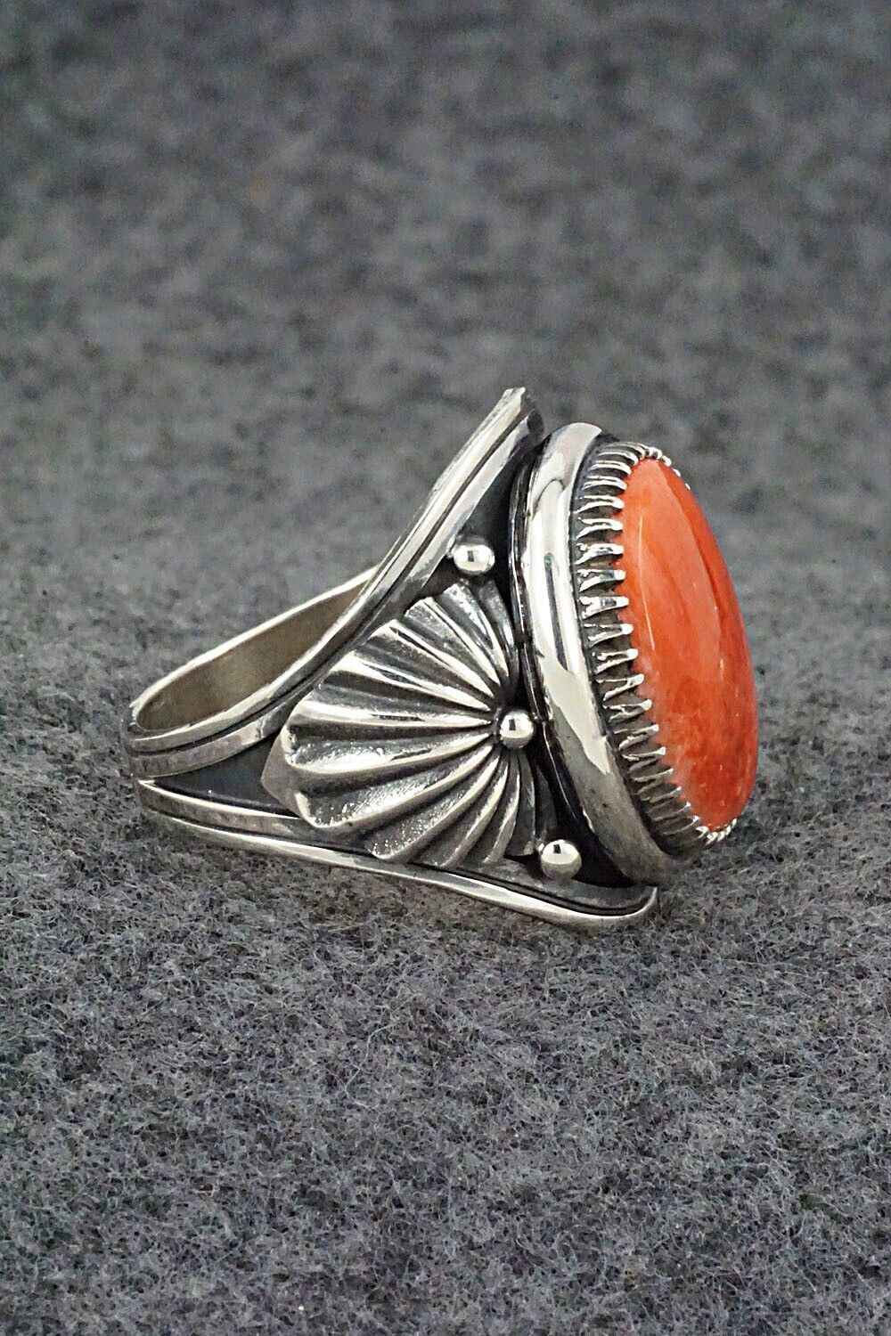 Spiny Oyster & Sterling Silver Ring - Derrick Gordon - Size 10.75