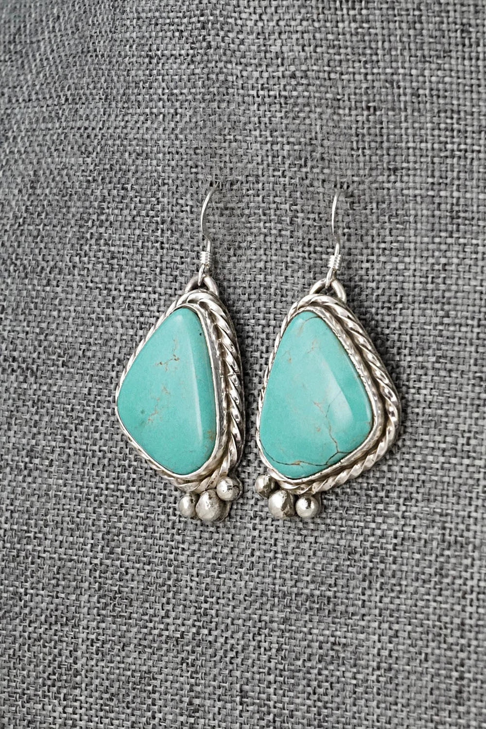 Turquoise & Sterling Silver Earrings - Aaron Robertson