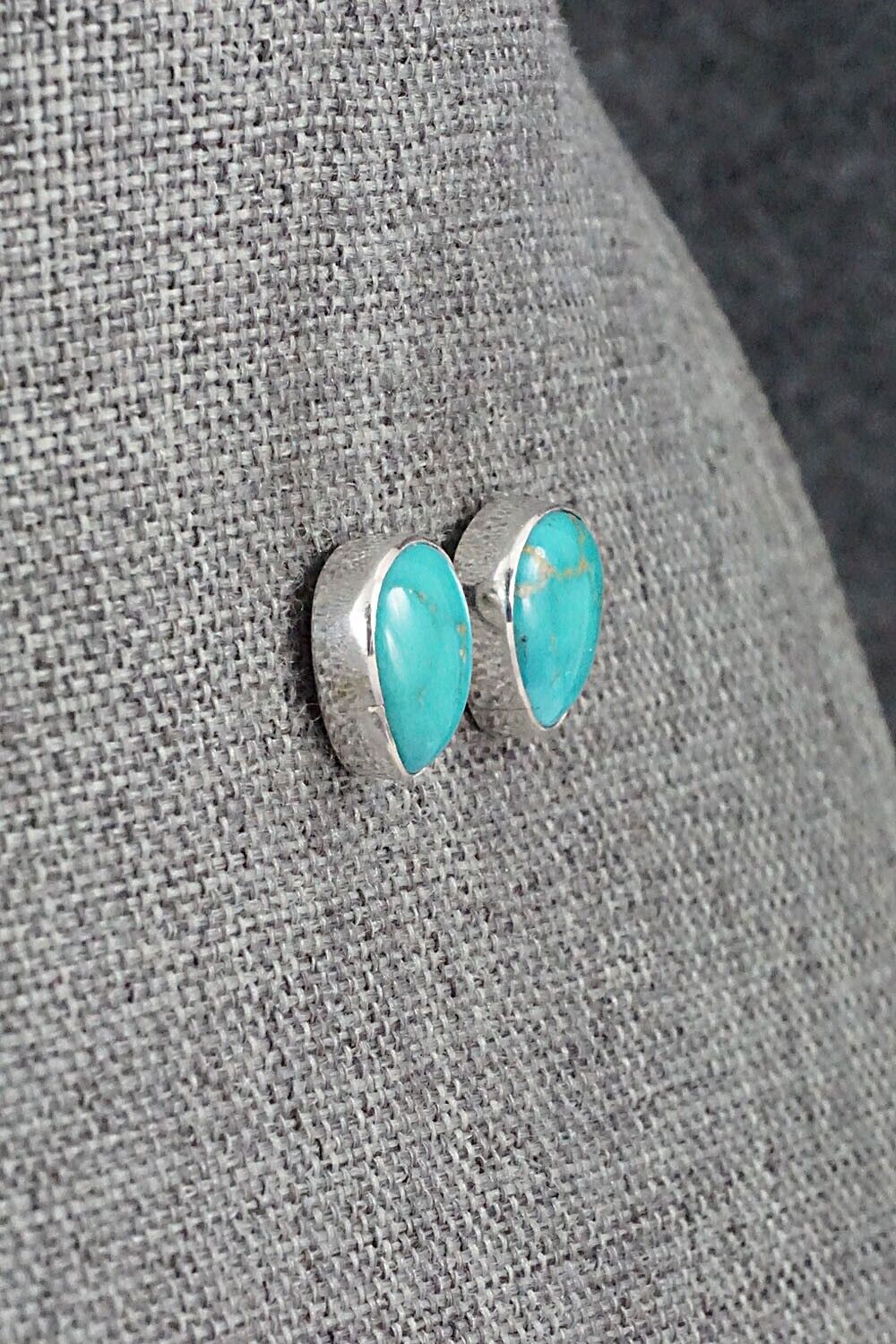 Turquoise & Sterling Silver Earrings - Marco Begaye