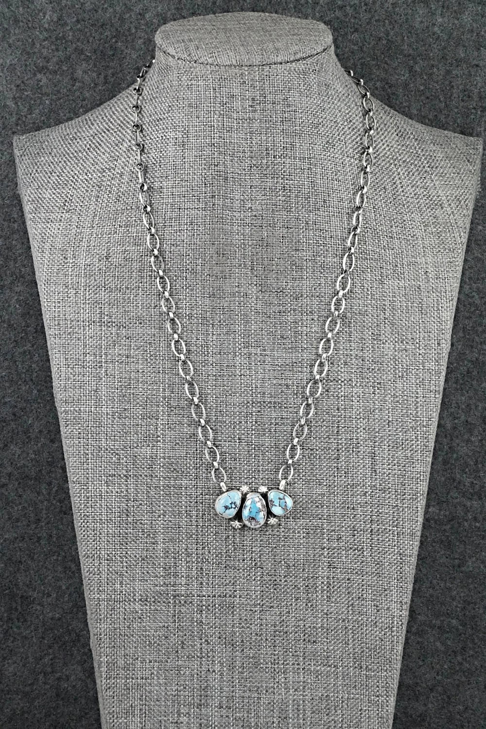 Turquoise & Sterling Silver Necklace - Darrin Livingston