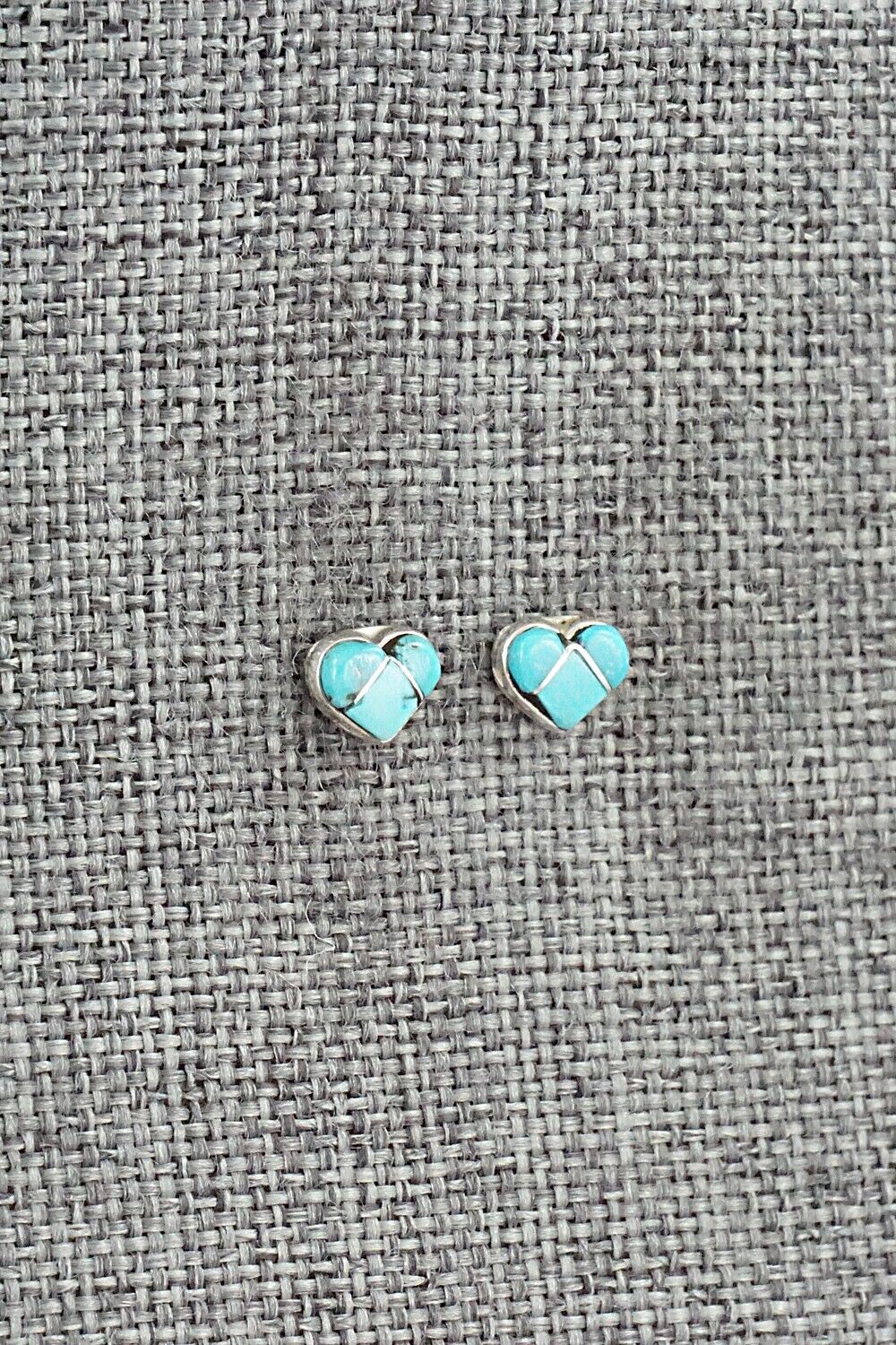 Turquoise & Sterling Silver Inlay Earrings - Linda Chavez