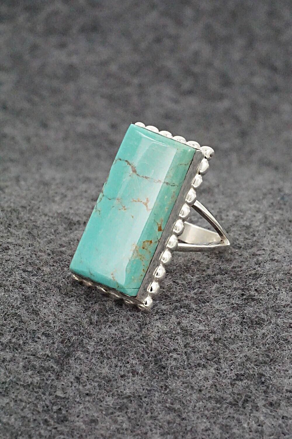 Turquoise & Sterling Silver Ring - Larry Castillo - Size 8