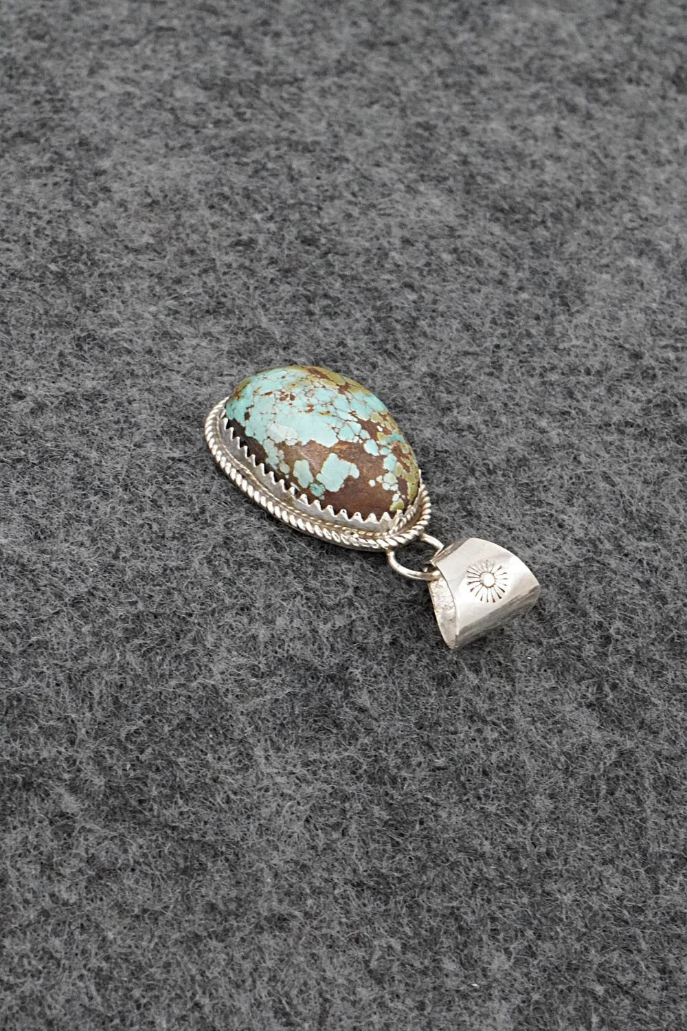 Turquoise & Sterling Silver Pendant - Ernest Hawthorne