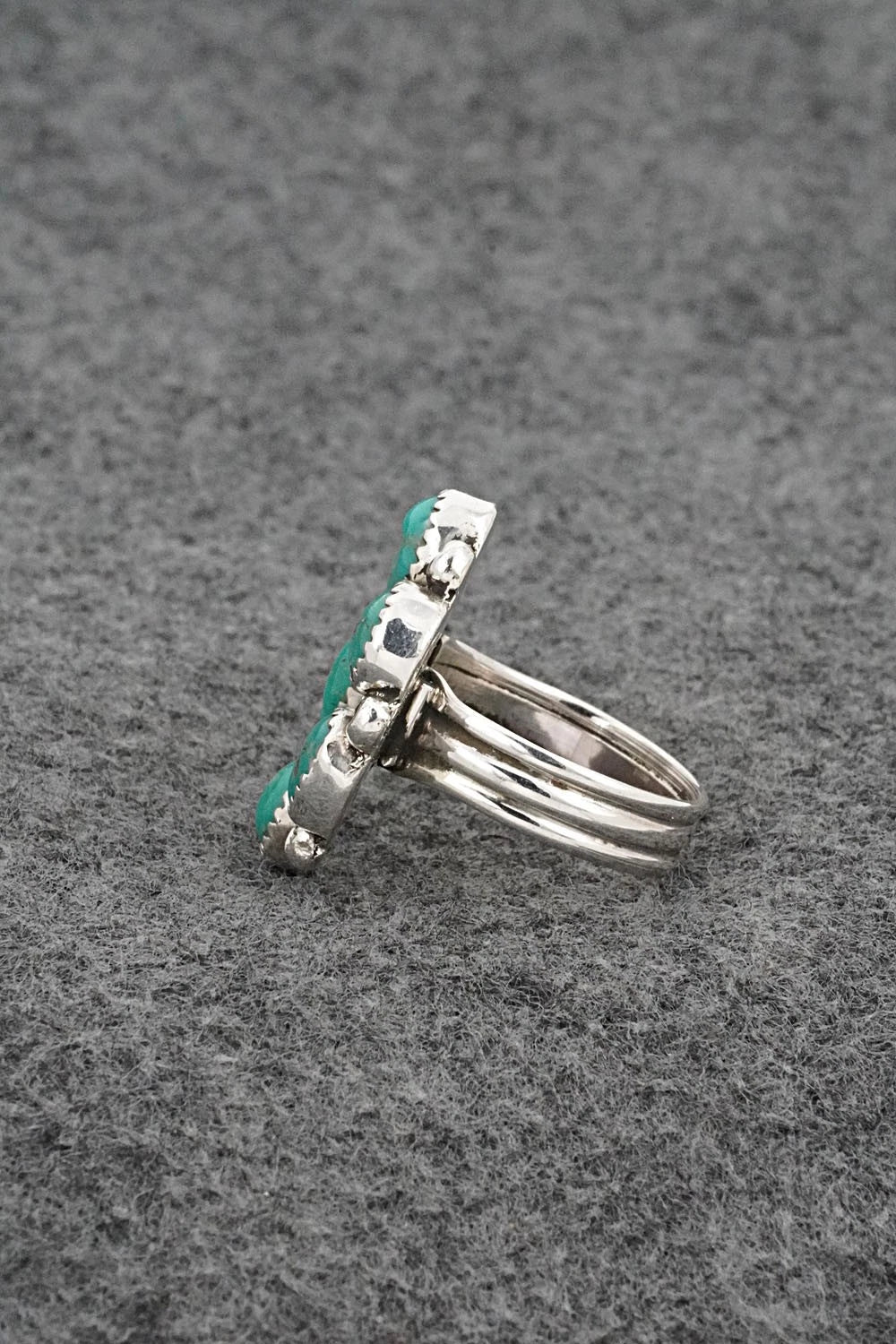 Turquoise & Sterling Silver Ring - Priscilla Reeder - Size 8.5