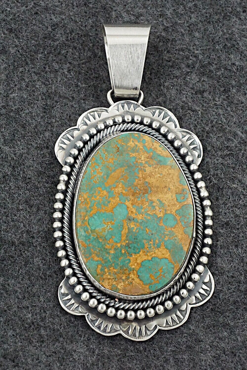 Turquoise & Sterling Silver Pendant - Paul Livingston