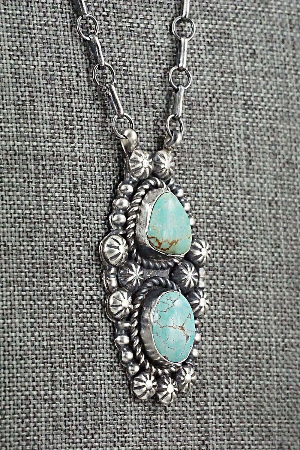 Turquoise & Sterling Silver Necklace - Jeff James