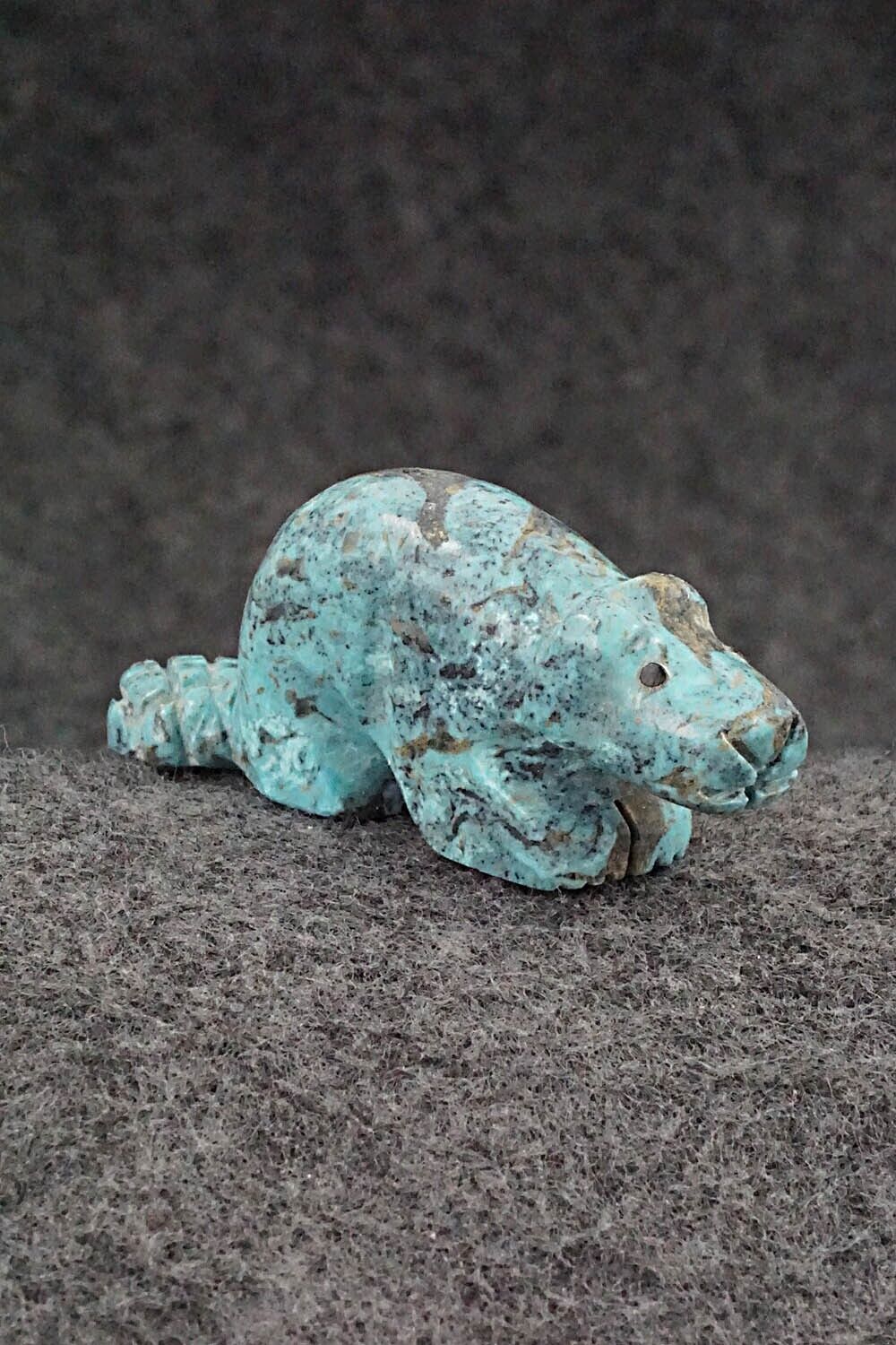 Beaver Zuni Fetish Carving - Reynold Lunasee