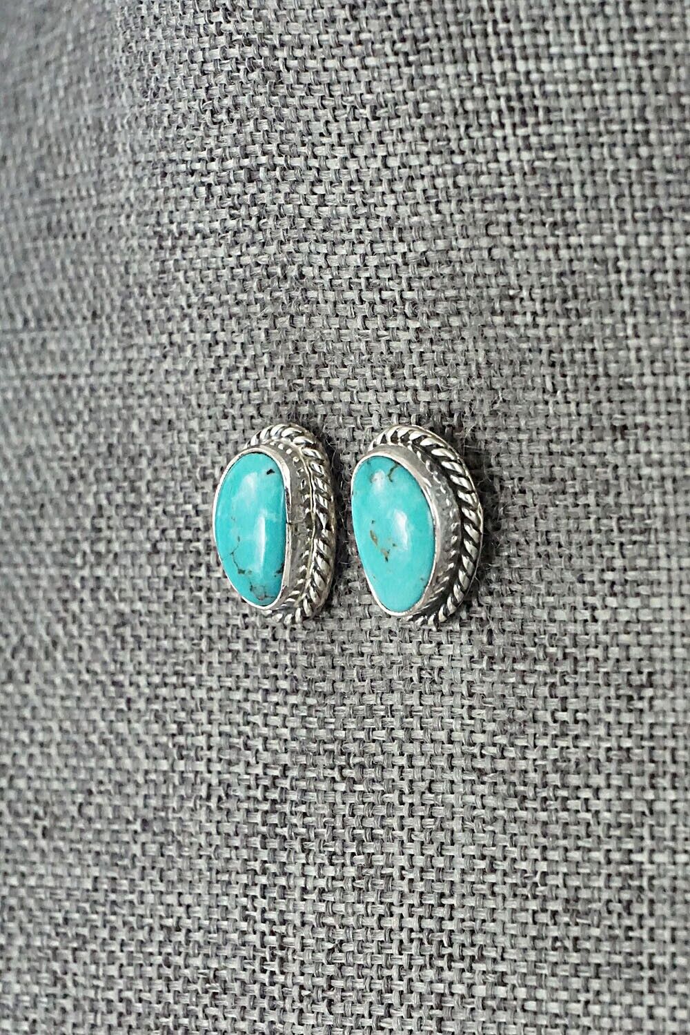 Turquoise & Sterling Silver Earrings - Marco Begaye