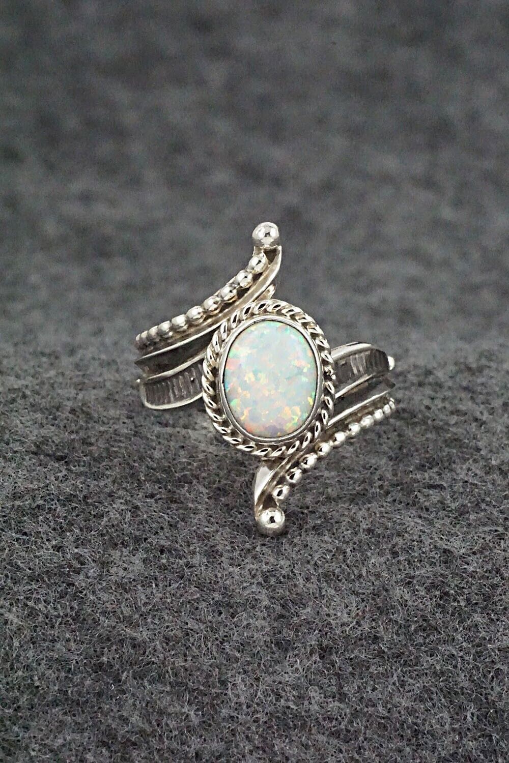 Opalite & Sterling Silver Ring - Thomas Yazzie - Size 8