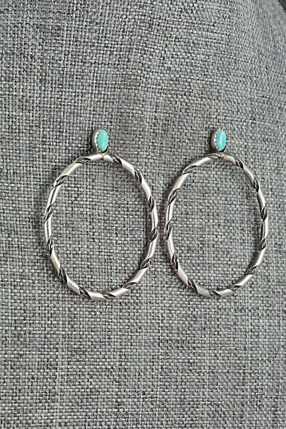 Turquoise & Sterling Silver Earrings - Nashina Tsosie