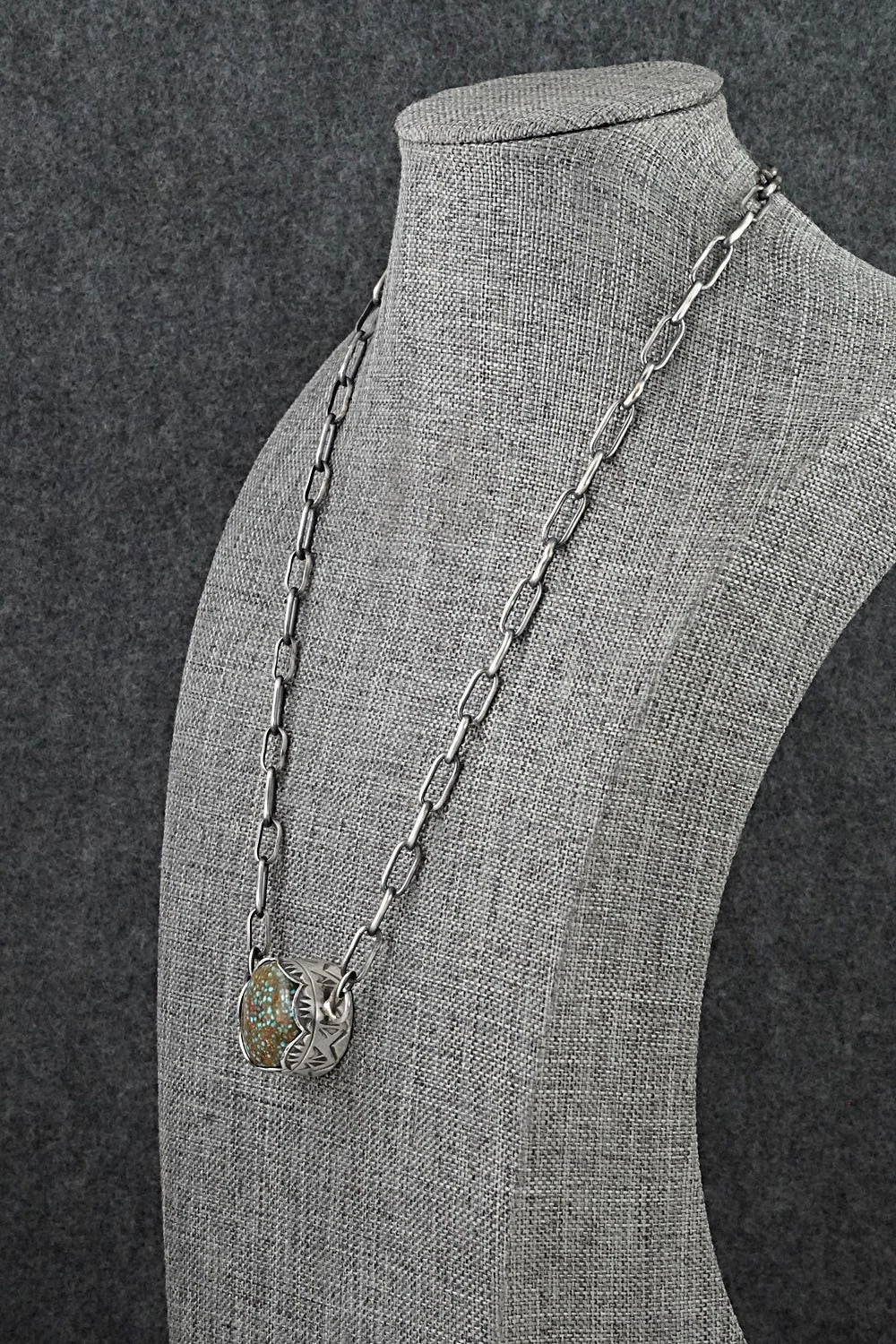 Turquoise & Sterling Silver Necklace - Paul Livingston