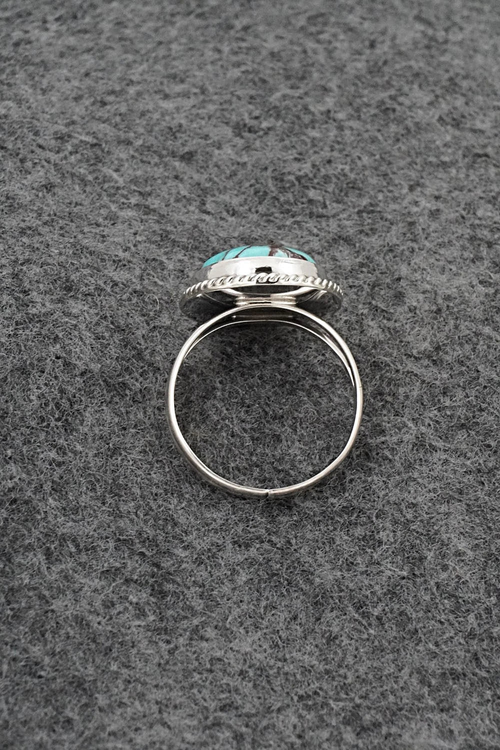 Turquoise & Sterling Silver Ring - Eugene Gruber - Size 9