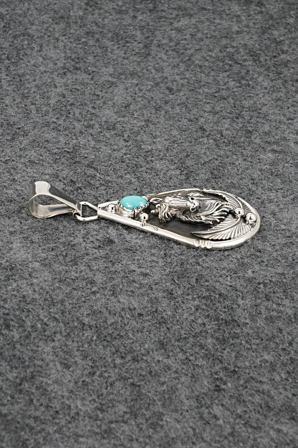 Turquoise & Sterling Silver Pendant - Darrell Morgan