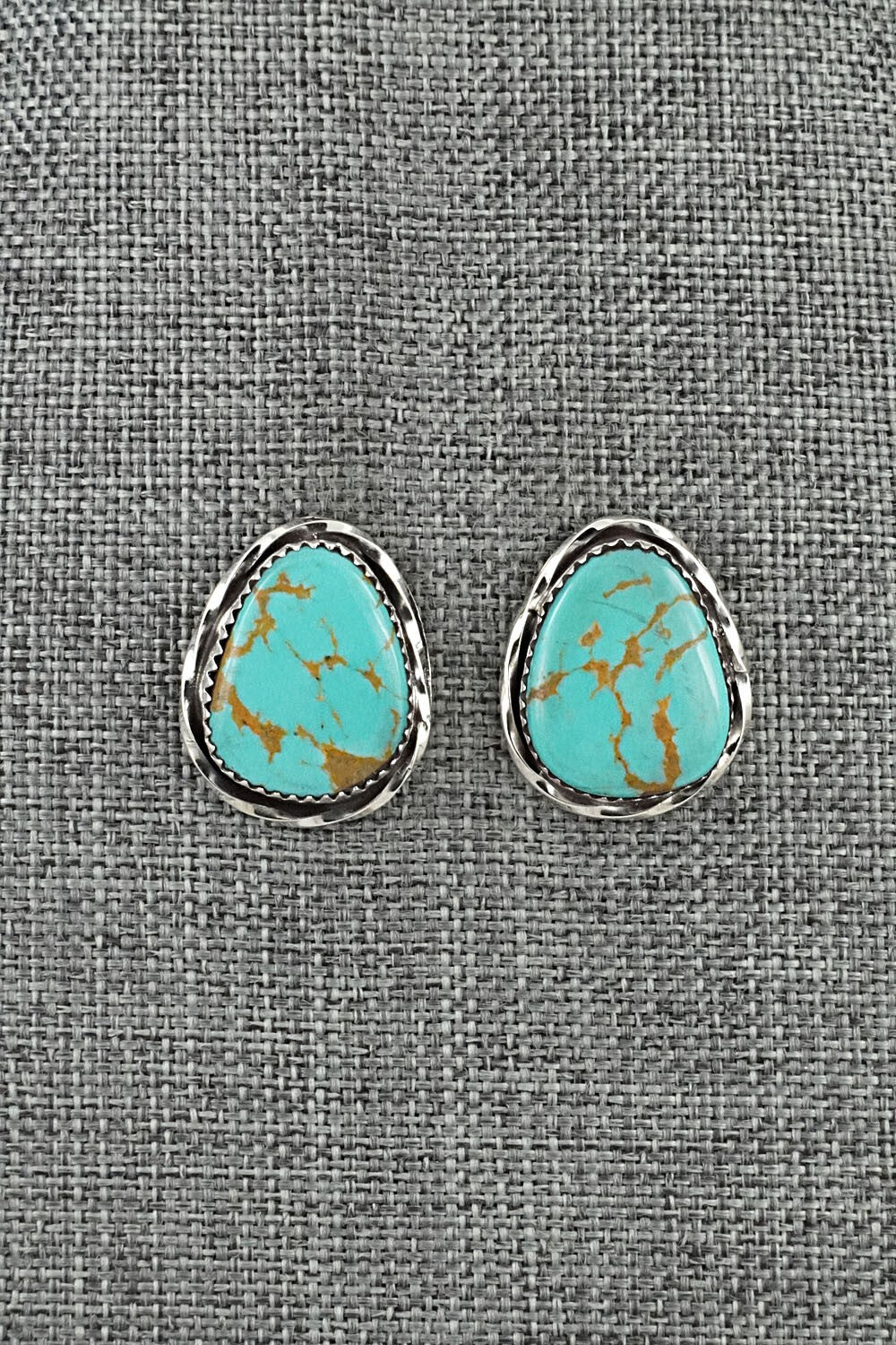 Turquoise & Sterling Silver Earrings - Ernest Hawthorne