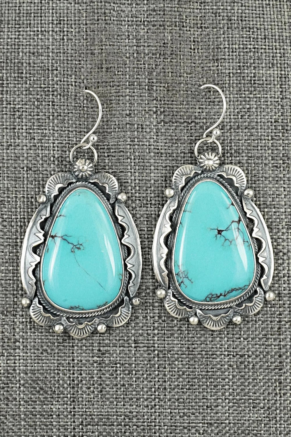 Turquoise & Sterling Silver Earrings - Jackson Hoskie