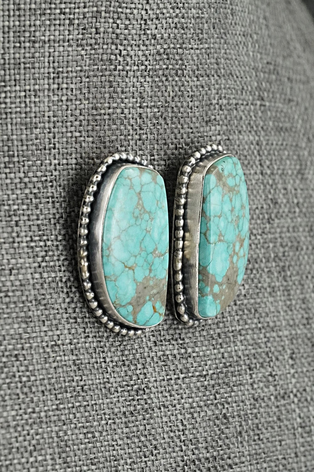 Turquoise & Sterling Silver Necklace and Earrings Set - Paul Livingston