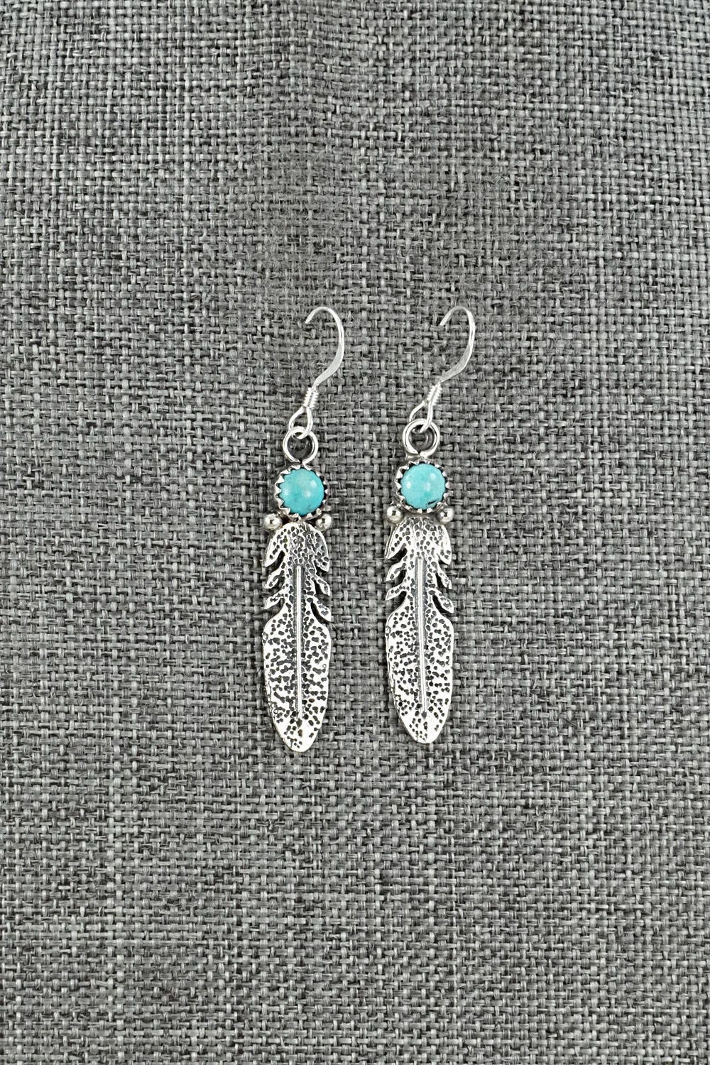 Turquoise & Sterling Silver Earrings - Adelarae Yazzie