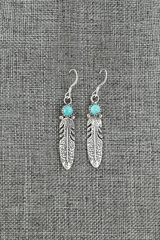 Turquoise & Sterling Silver Earrings - Adelarae Yazzie