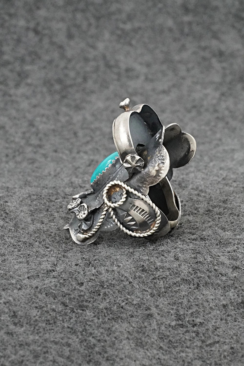 Turquoise & Sterling Silver Ring - Tim Yazzie - Size 7