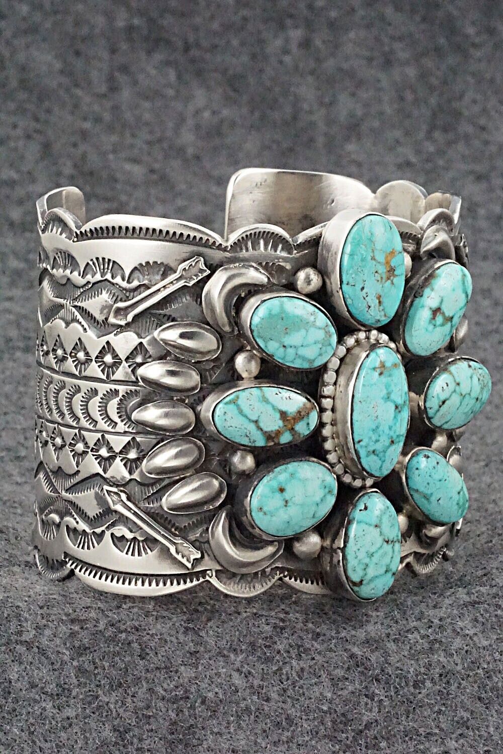 Turquoise & Sterling Silver Bracelet - Matilda Jon