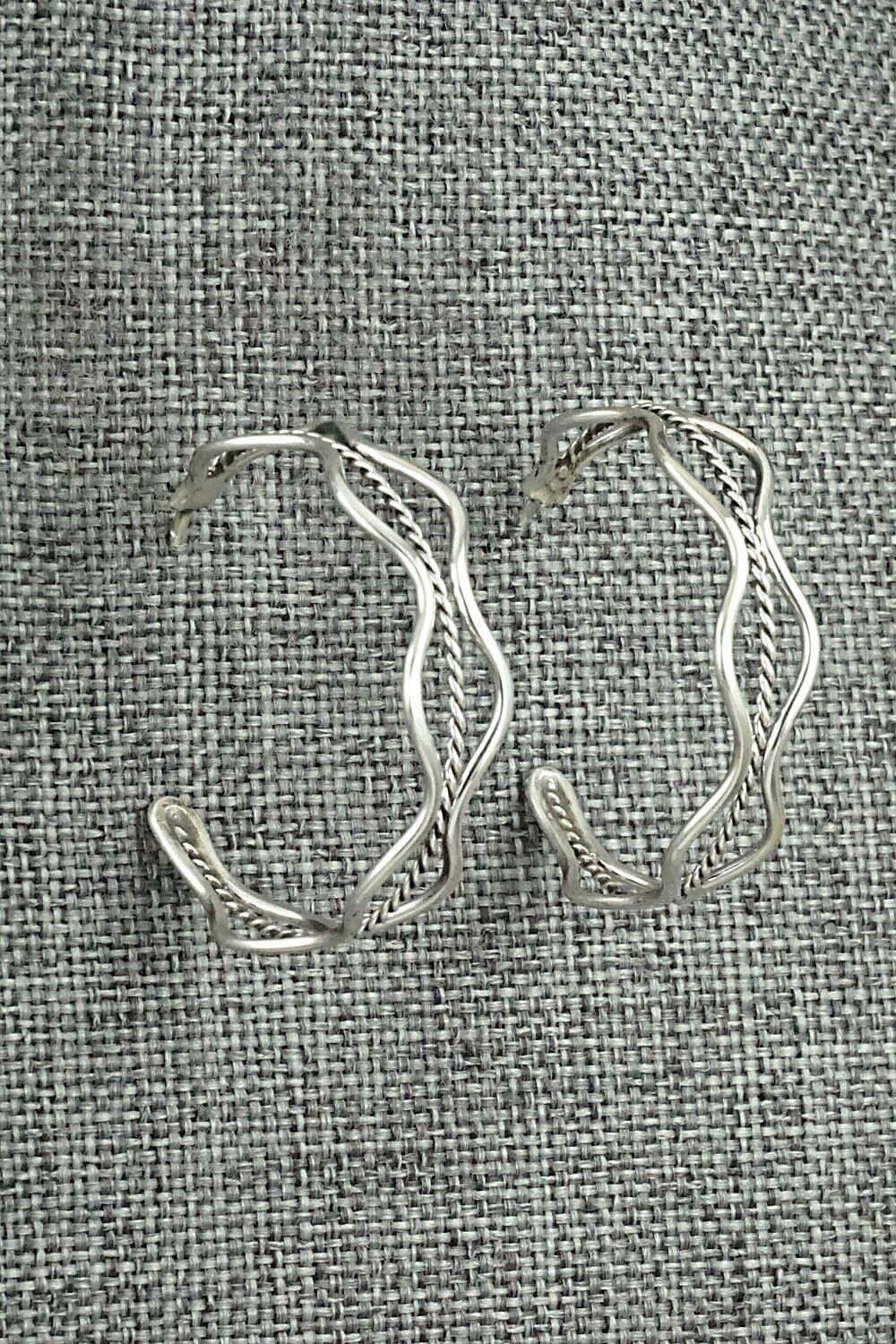 Sterling Silver Hoop Earrings - Elaine Tahe