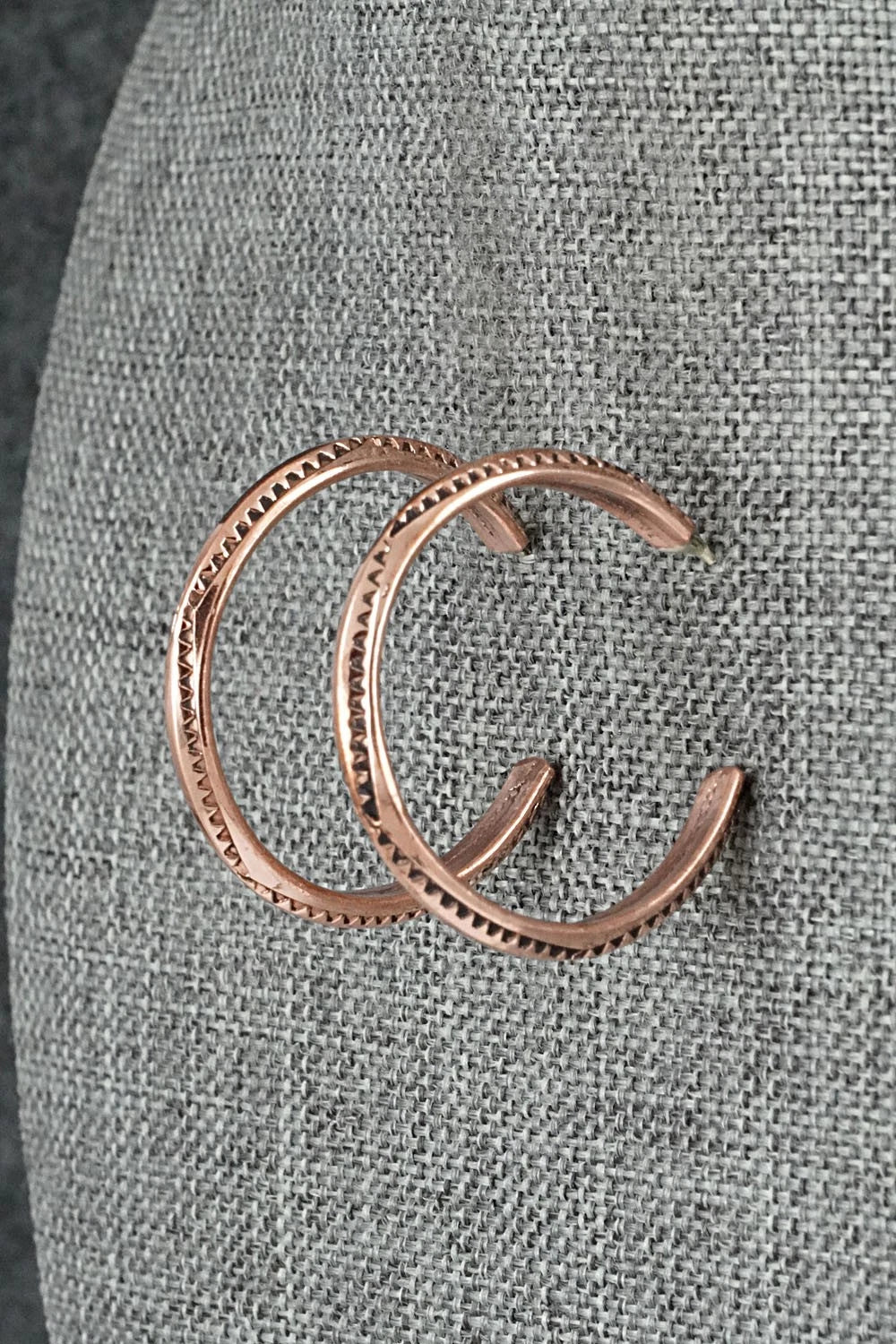 Copper Hoop Earrings - Elaine Tahe