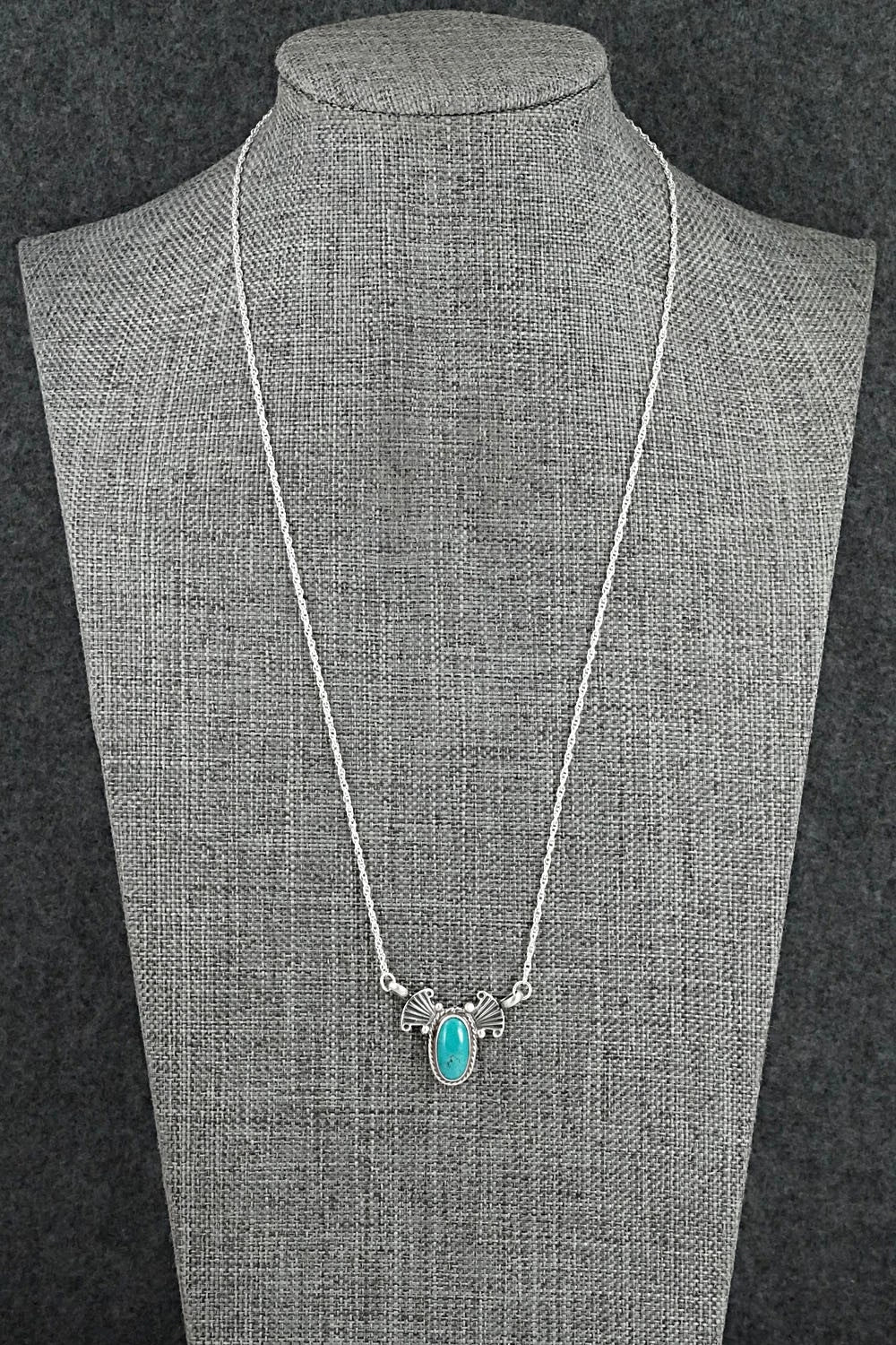 Turquoise & Sterling Silver Necklace - Verley Betone