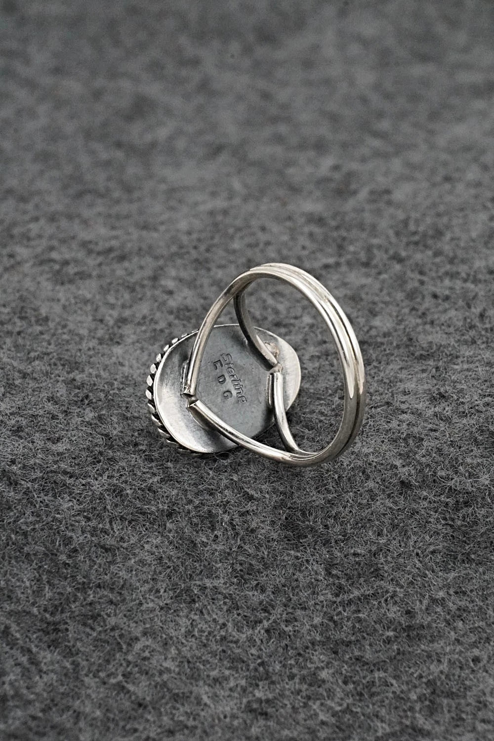 Turquoise & Sterling Silver Ring - Eugene Gruber - Size 8